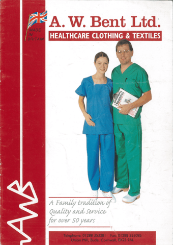 The cover of one of our 1980s clothing brochures
