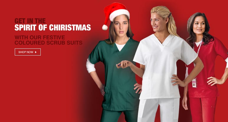 Our festive coloured scrub suits