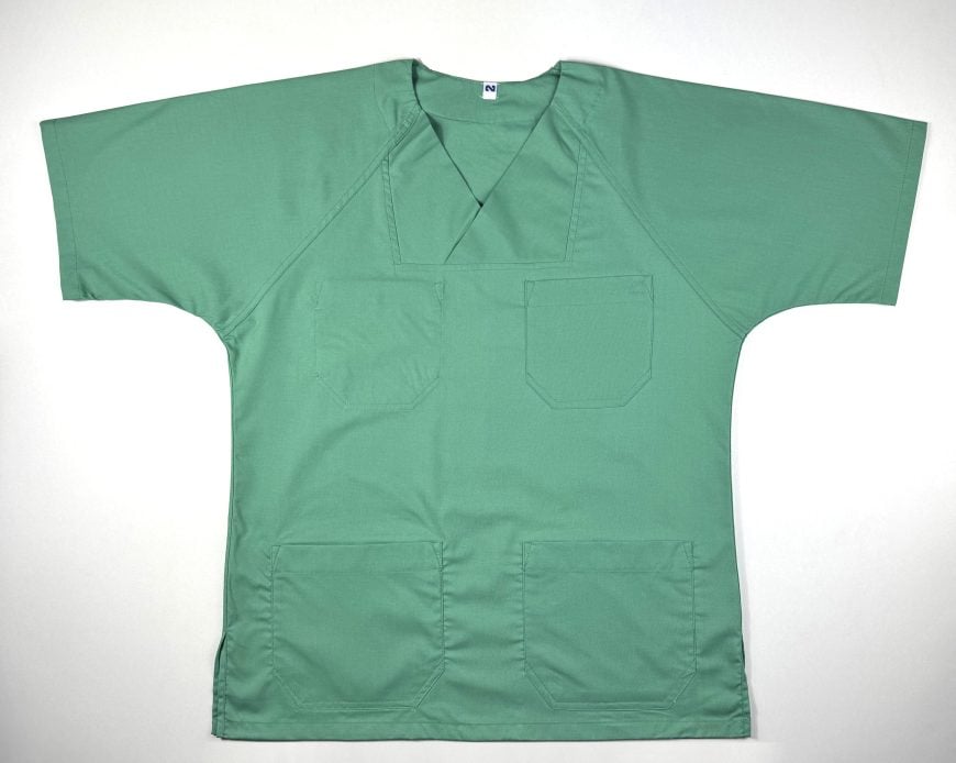 0303-251124-Basic Scrub Top Green-LR